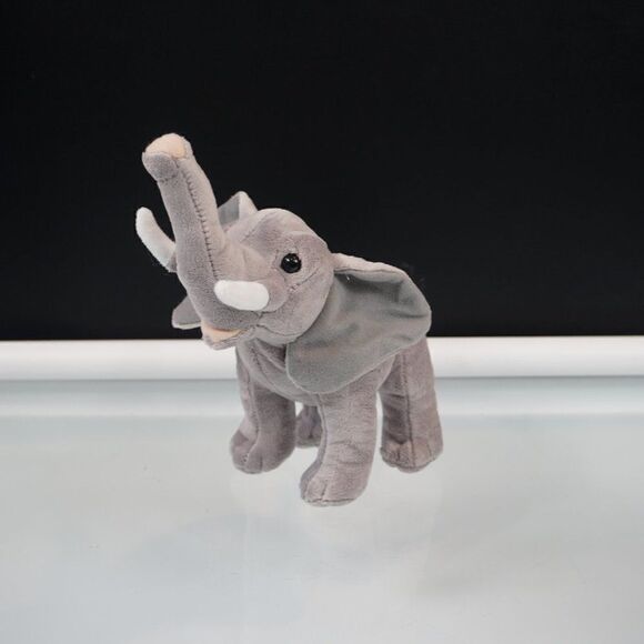 Wild Republic Elephant Plush Trunk Up Stuffed Animal Toy 9" - Picture 1 of 5
